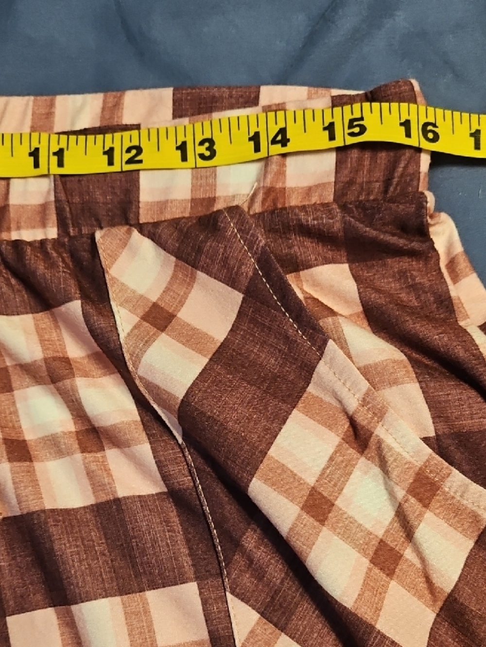 Lucky Brand Pink and Burgundy Plaid Drawstring Joggers - Picture 10 of 11